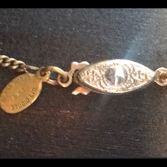 Vintage Glass Works Studio heart charm necklace - Picture 5 of 6